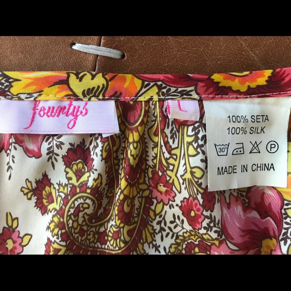 Johnny Was Like Multi-Color Blouse 100% Silk - image 2